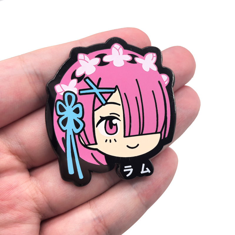 Ram Rem Metal Badges Anime Re: - Japan Lifestyle review and price